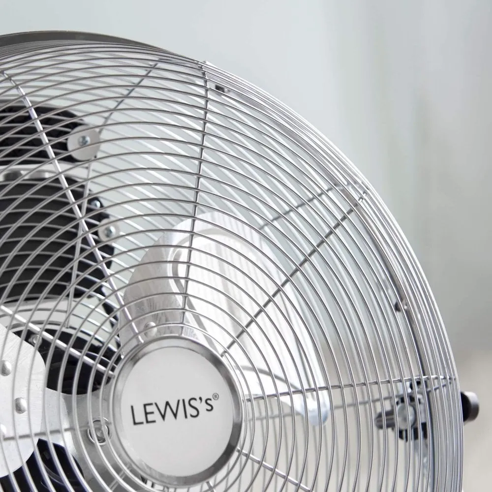 Lewis's 16 Inch Floor Fan Stainless Steel