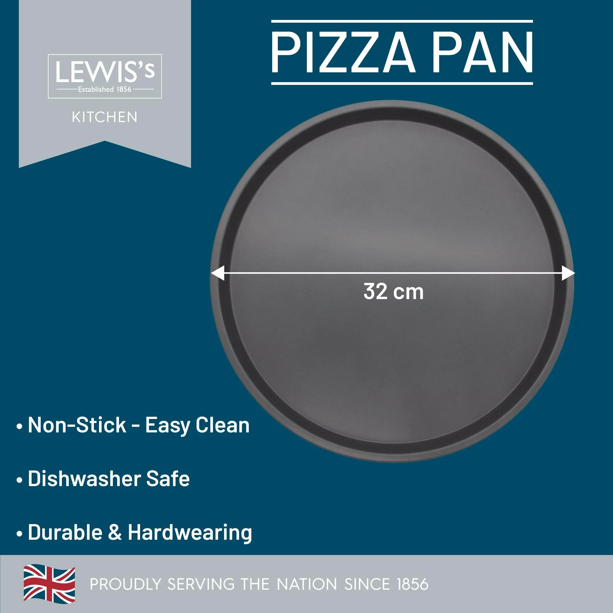 Lewis's Non-Stick Pizza Pan 12.5 Inch