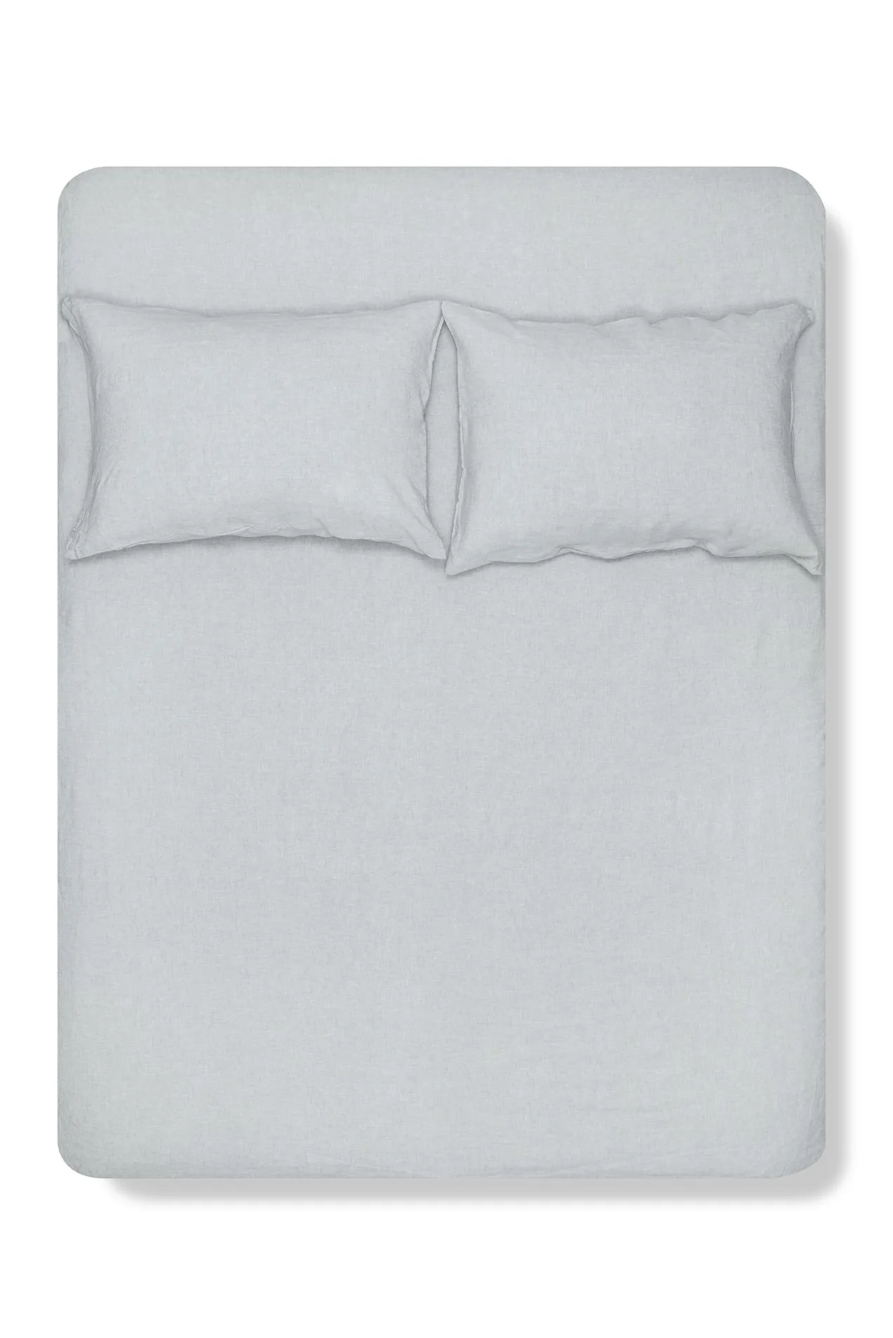 Linen Bedding Melange in Light Blue Color