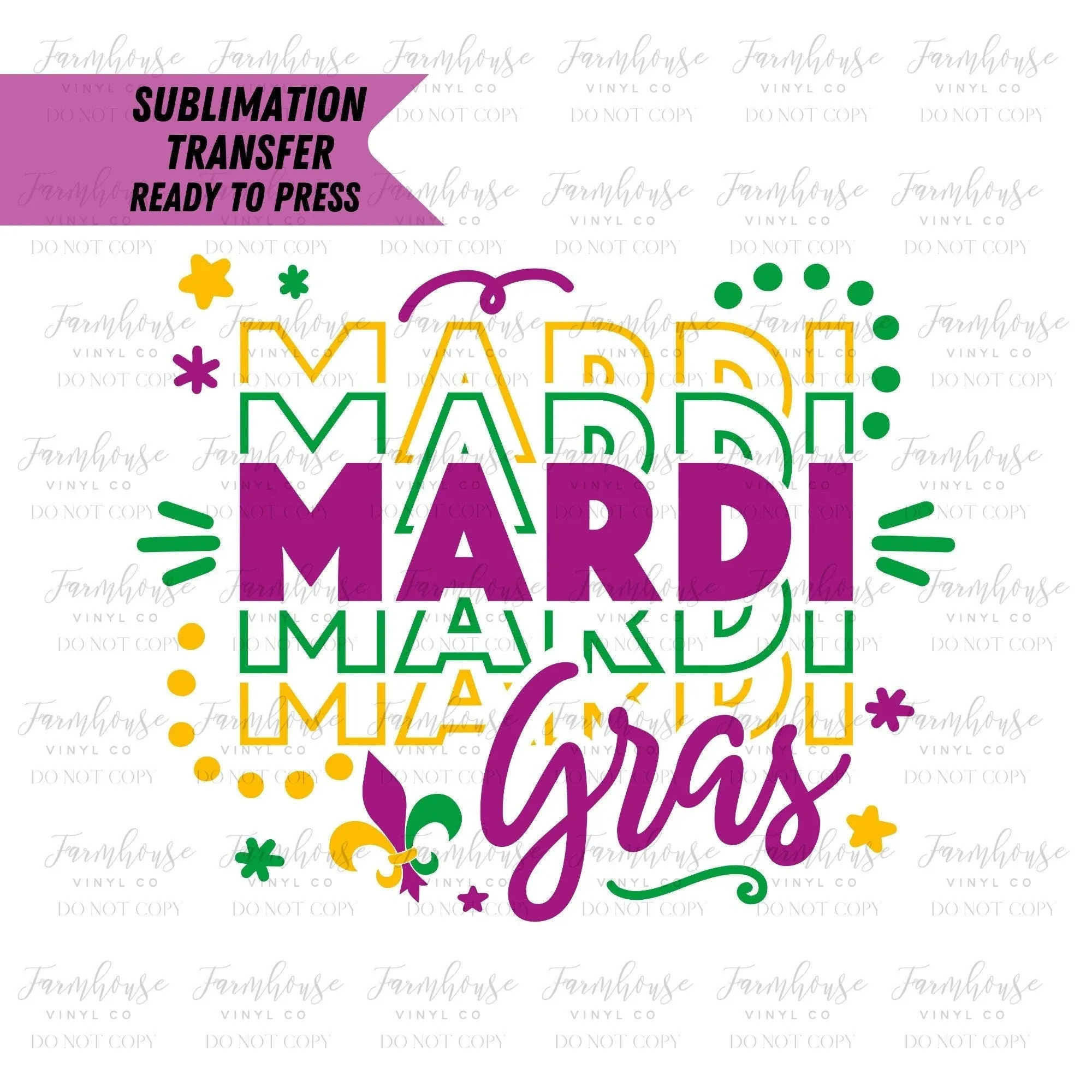 Mardi Gras Design, Fat Tuesday Saints, Ready To Press, Sublimation Transfers, Sublimation, Transfer Ready To Press, Heat Transfer Design