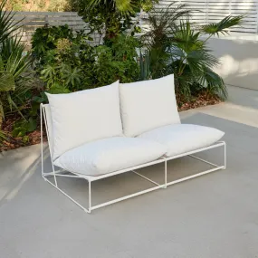 Marina 2 Seater Steel Garden Chair, White