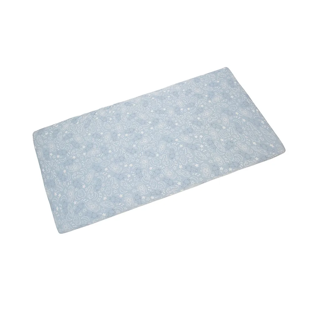 Mattress Sheet Baa Baa in the Universe Blue - Single Bed