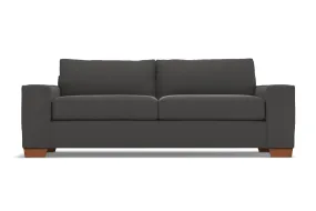 Melrose Queen Size Sleeper Sofa Bed :: Leg Finish: Pecan / Sleeper Option: Memory Foam Mattress