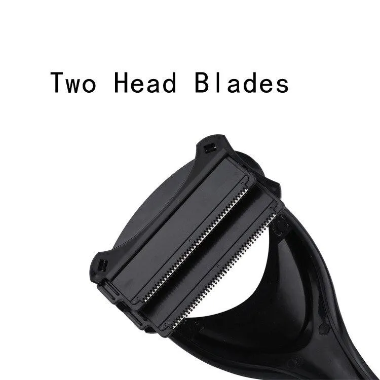 Men's Back Shaver, Two Head Blade, Easy Grip & Retractable Handle