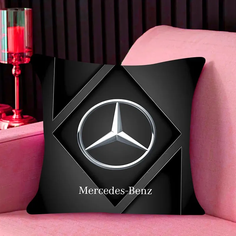 Mercedes-Benz-Inspired Cushion Cover, Classic Car Pillow Cover, Supercars, Throw Pillow Cover, Home Decor