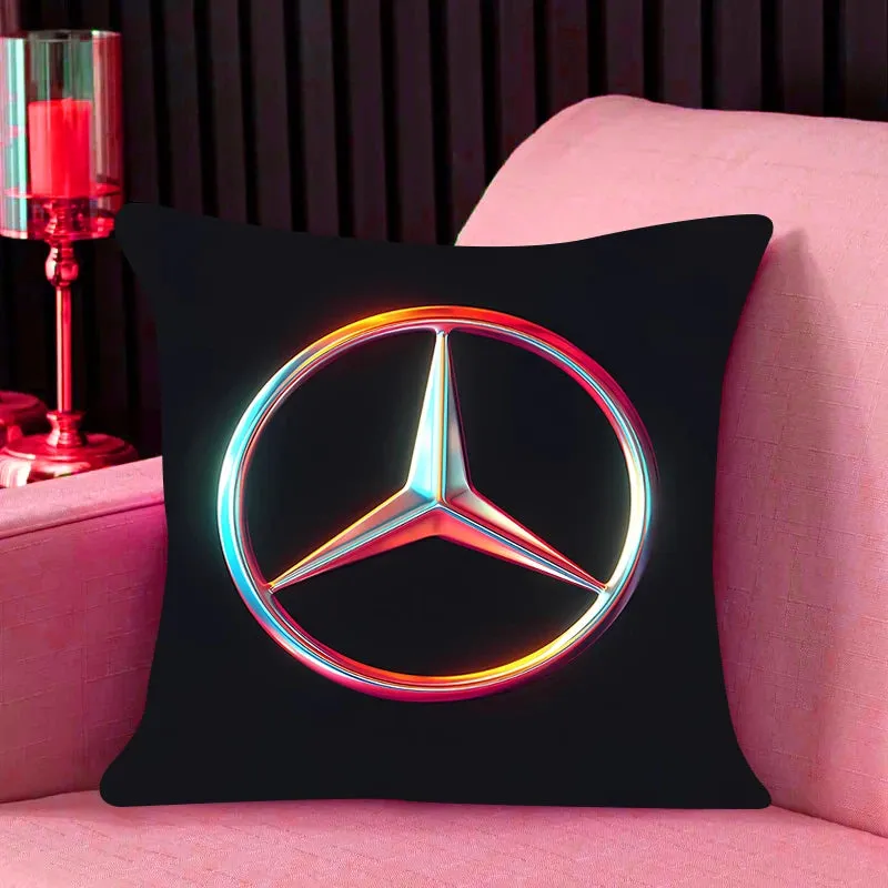 Mercedes-Benz-Inspired Cushion Cover, Classic Car Pillow Cover, Supercars, Throw Pillow Cover, Home Decor