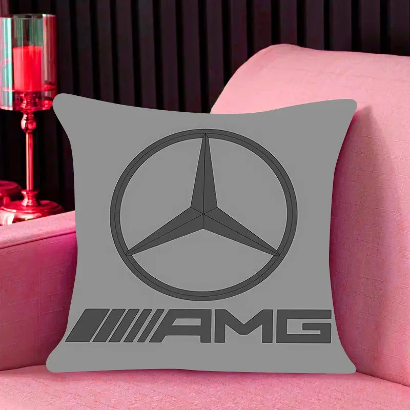 Mercedes-Benz-Inspired Cushion Cover, Classic Car Pillow Cover, Supercars, Throw Pillow Cover, Home Decor