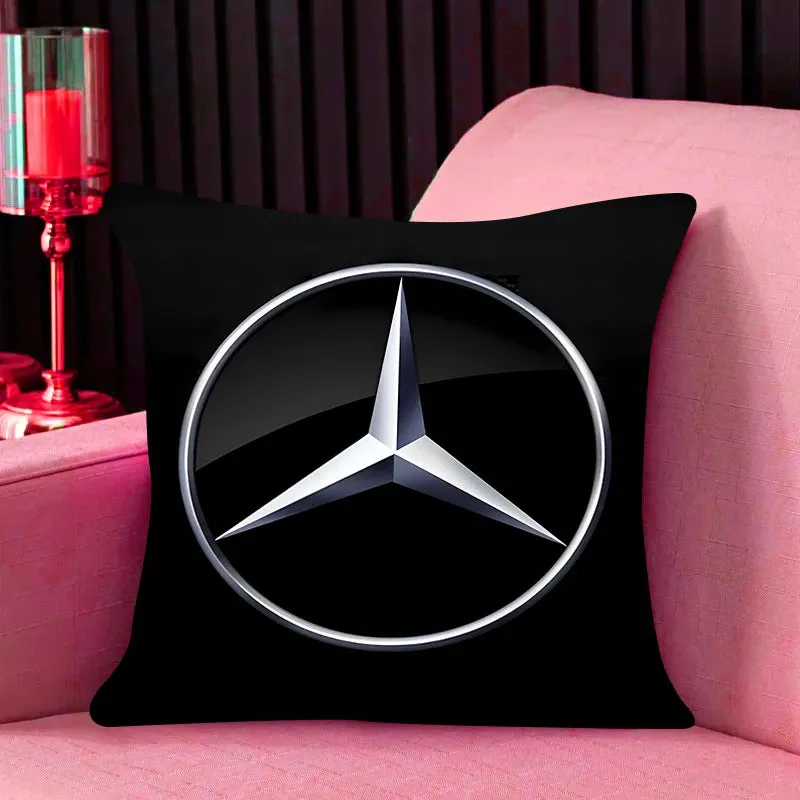 Mercedes-Benz-Inspired Cushion Cover, Classic Car Pillow Cover, Supercars, Throw Pillow Cover, Home Decor