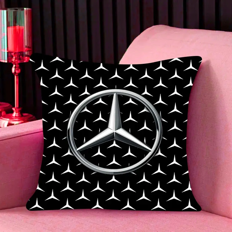 Mercedes-Benz-Inspired Cushion Cover, Classic Car Pillow Cover, Supercars, Throw Pillow Cover, Home Decor