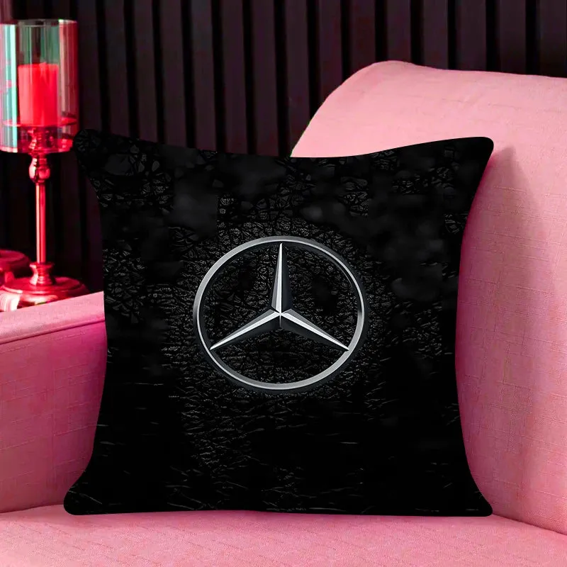 Mercedes-Benz-Inspired Cushion Cover, Classic Car Pillow Cover, Supercars, Throw Pillow Cover, Home Decor