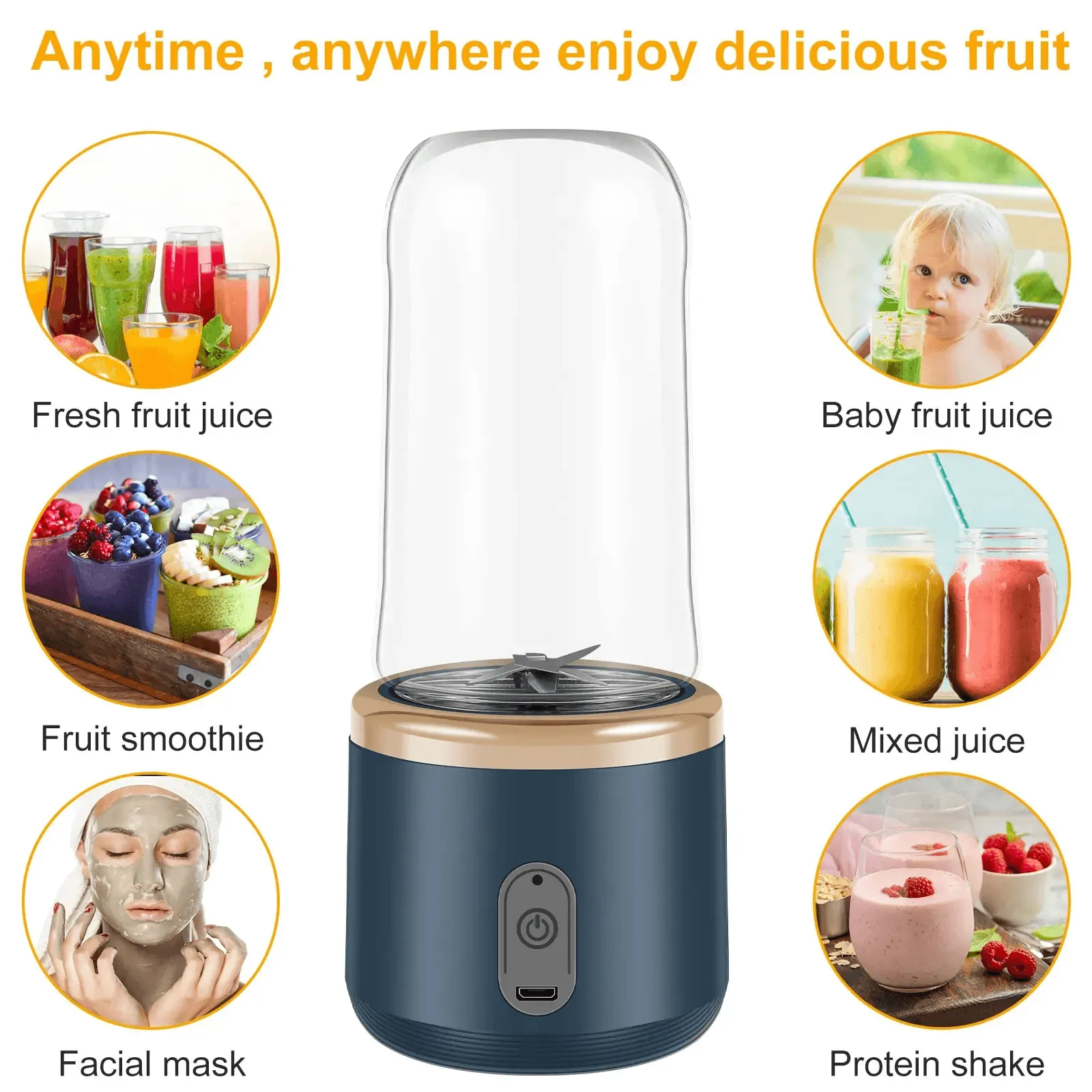 Mini Portable Travel Electric Juicer Blender With Juice Cup A-803