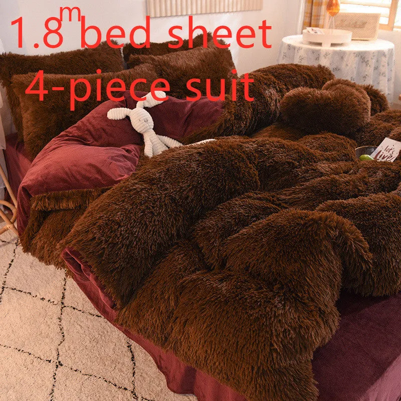 Mink velvet crystal velvet four-piece bedding