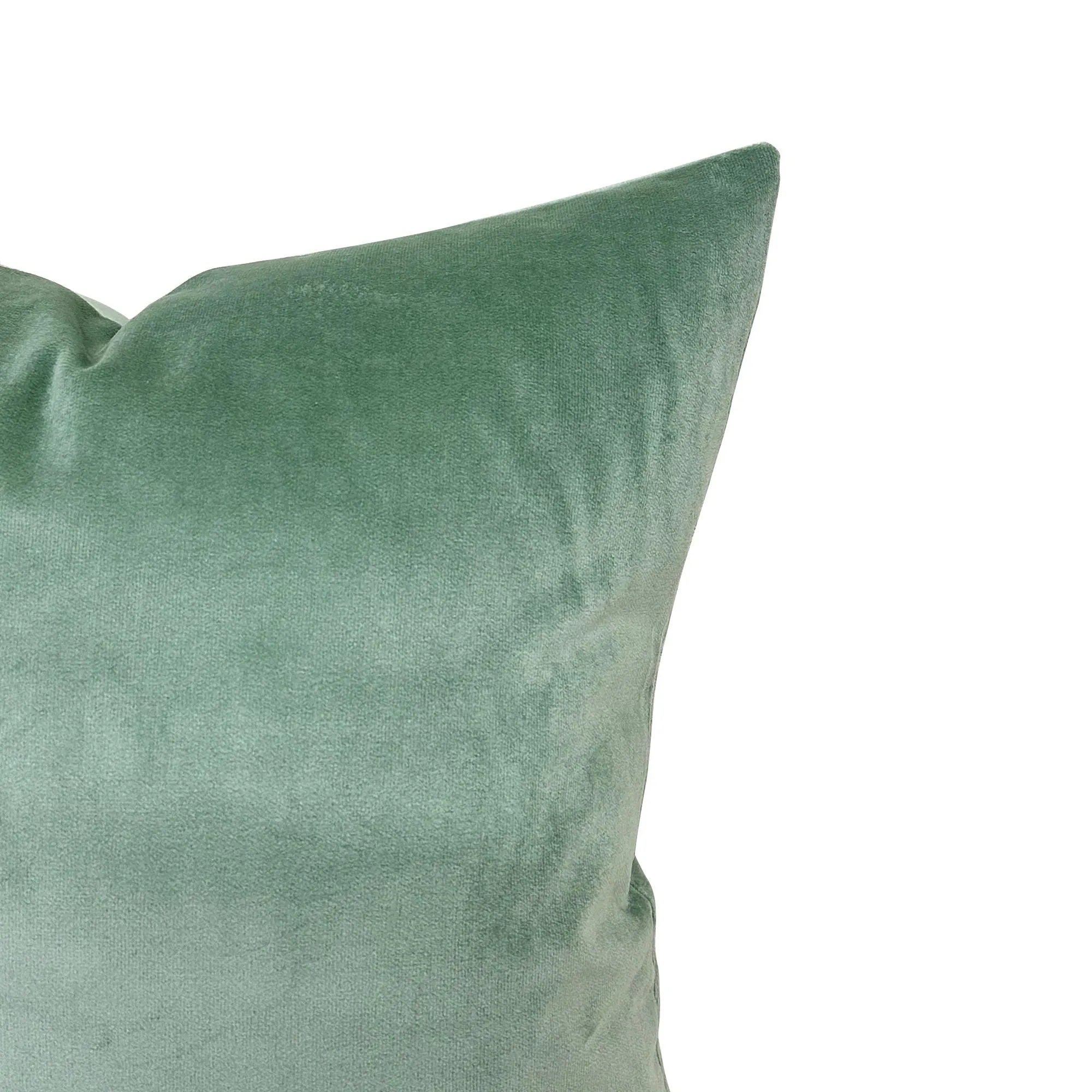 Mint Green Modern Velvet Throw Pillow Cover 22x22