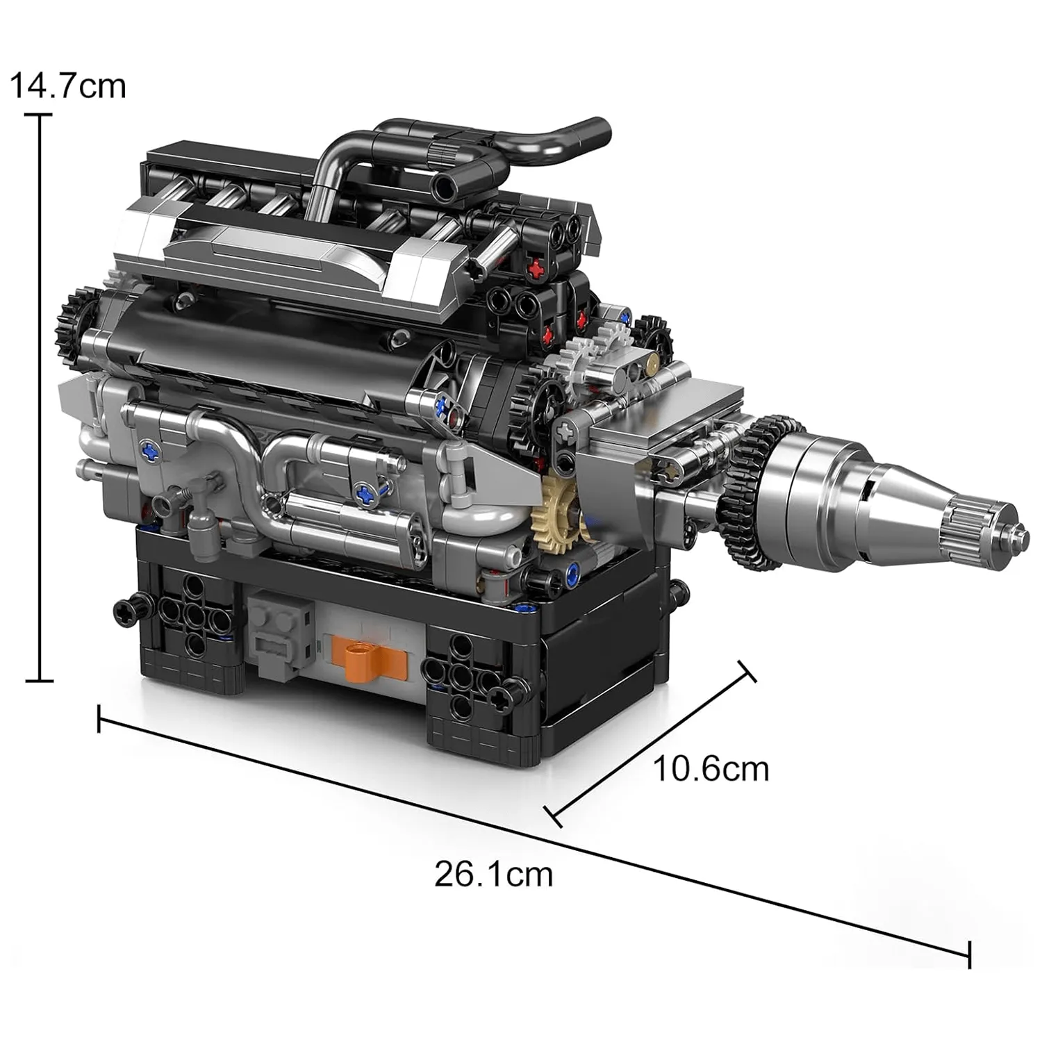 Motorised British Luxury V12 Engine 732pcs