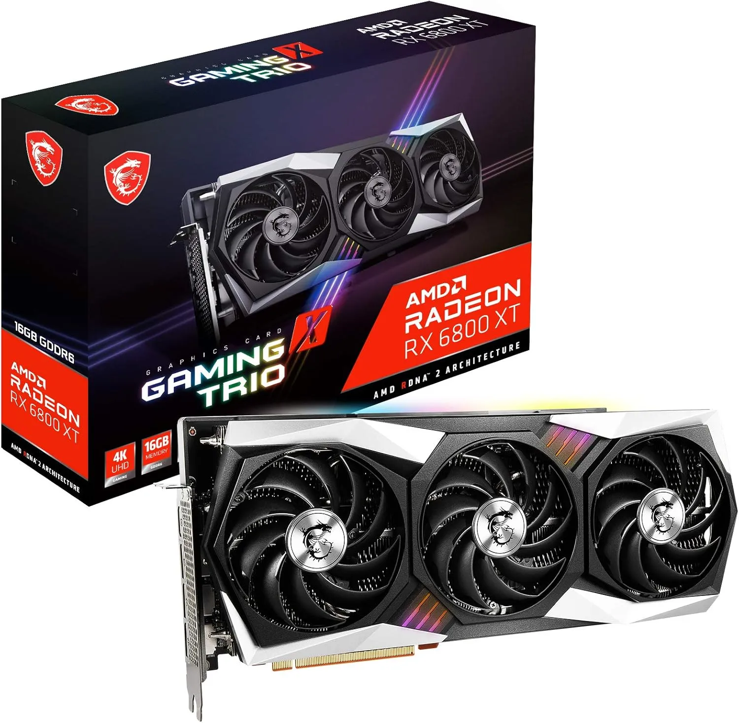 MSI Graphic Card RX 6800 16GB Gaming X Trio Used