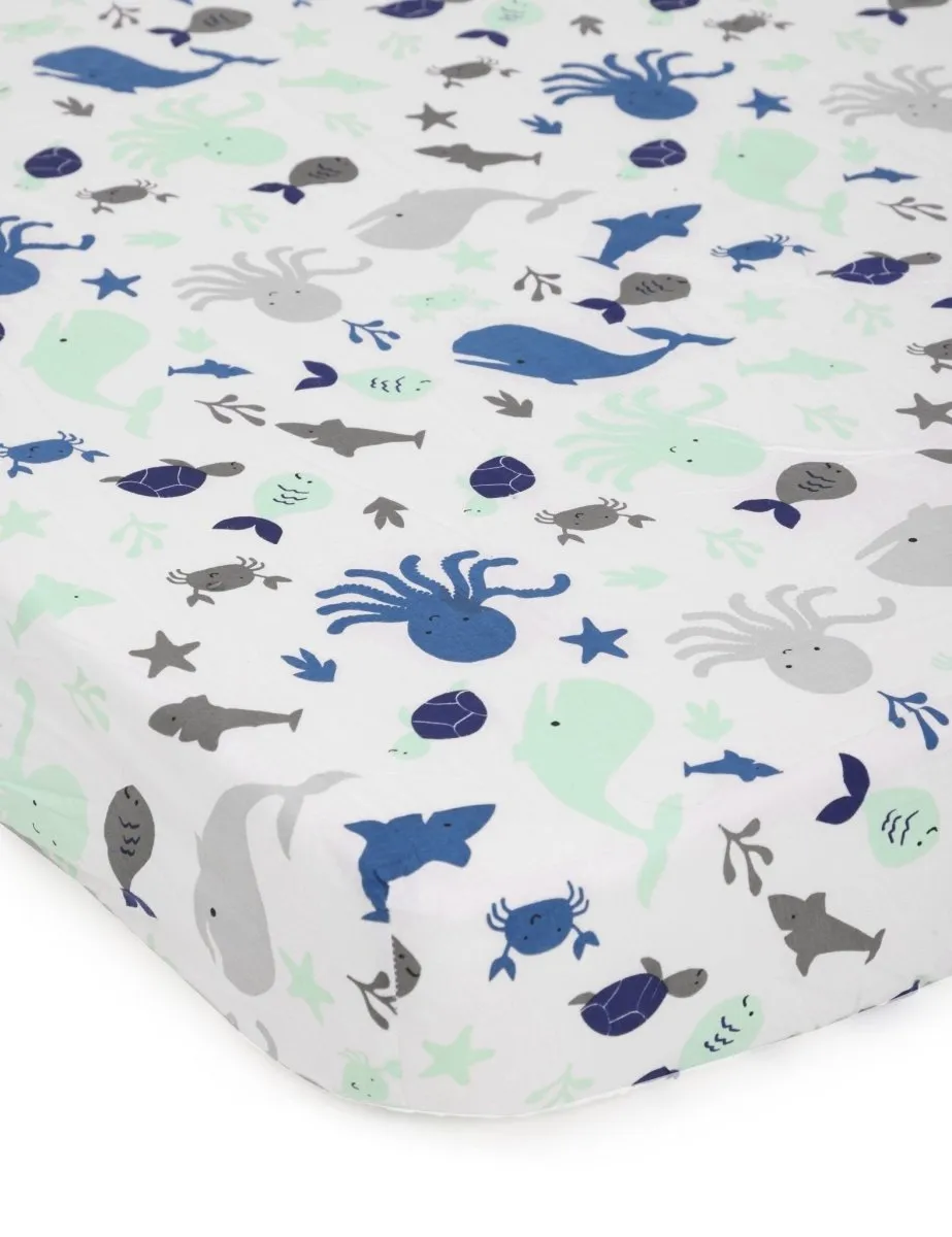 My Sea World - Baby Crib Sheet