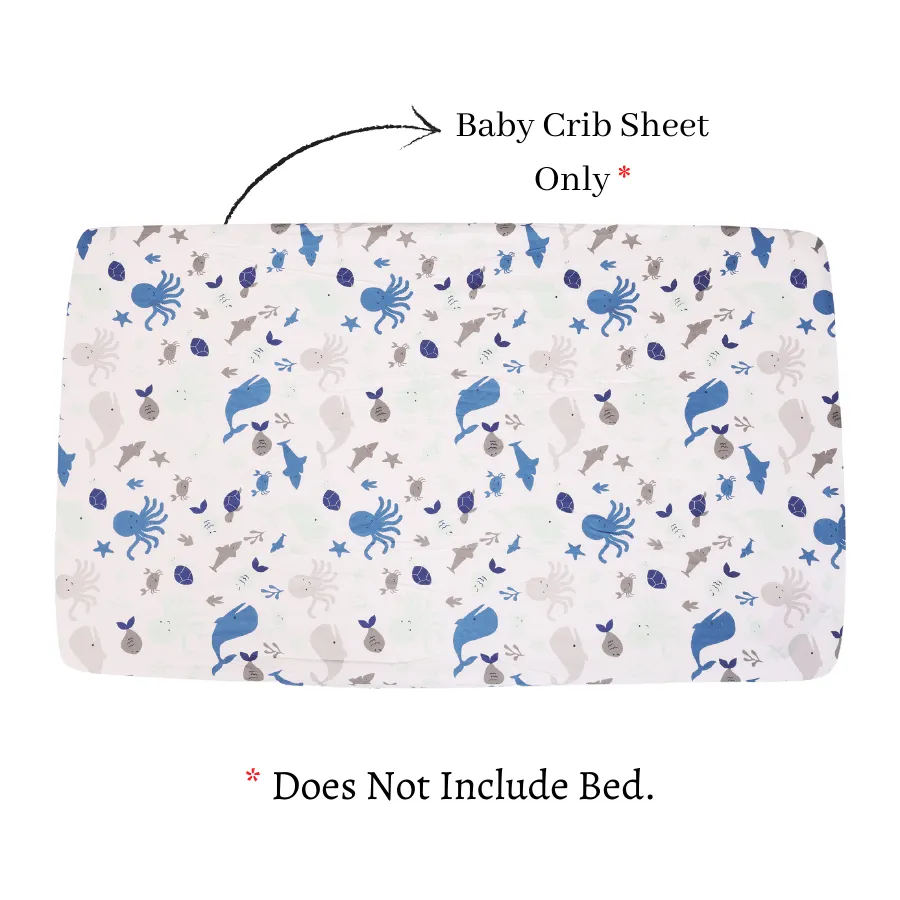 My Sea World - Baby Crib Sheet