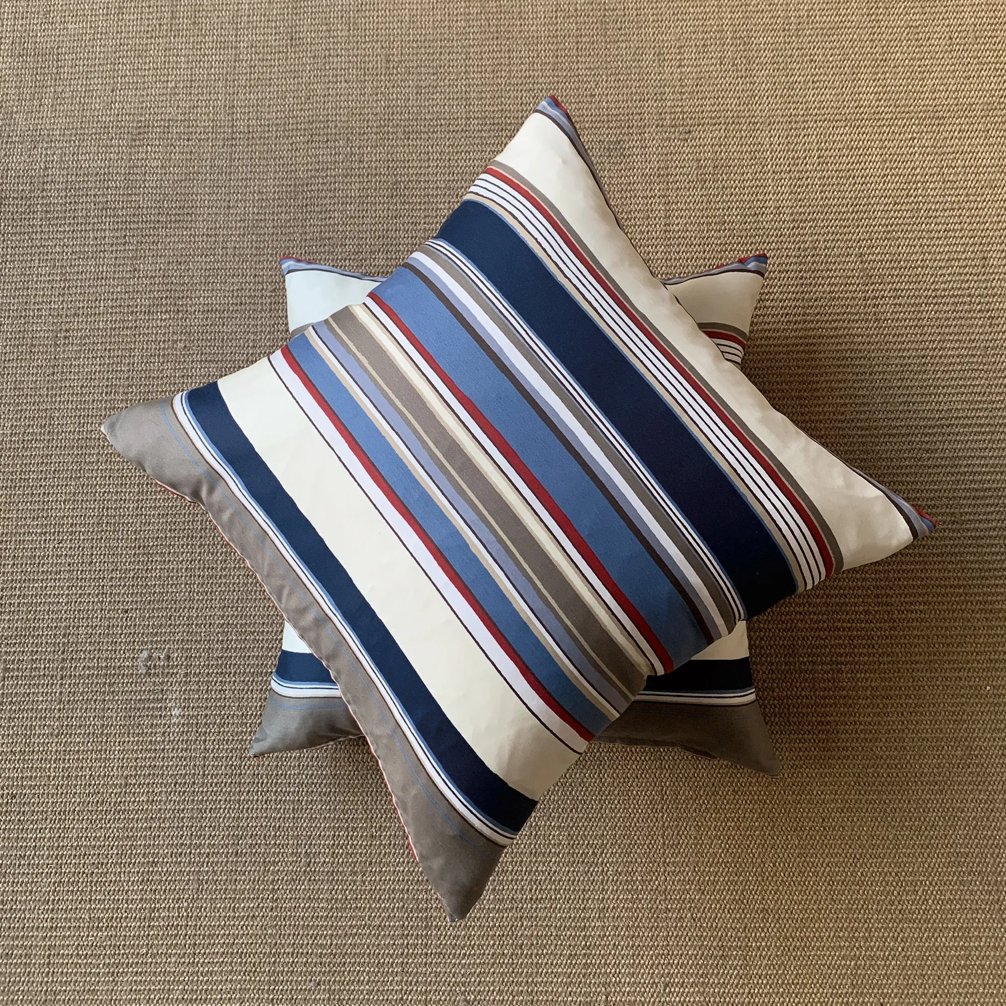 Nautical Preppy Stripe Throw Pillow Cover 20x20