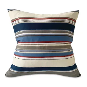 Nautical Preppy Stripe Throw Pillow Cover 20x20