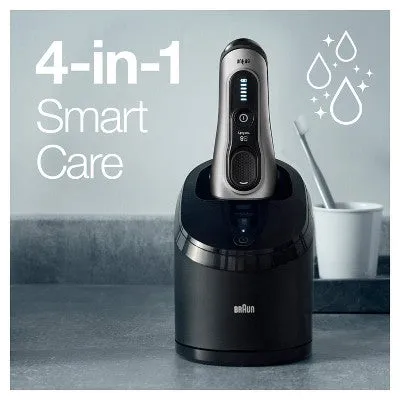 New - Braun Series 8-8457cc Men's Electric Foil Shaver with Precision Beard Trimmer & Clean & Charge SmartCare Center