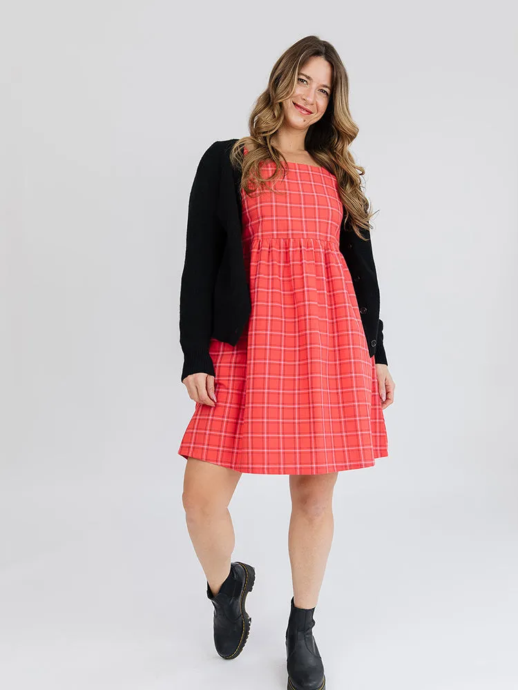 Nico Mini Dress - Red Plaid