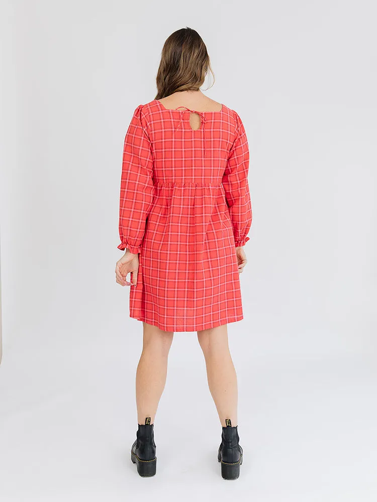 Nico Mini Dress - Red Plaid