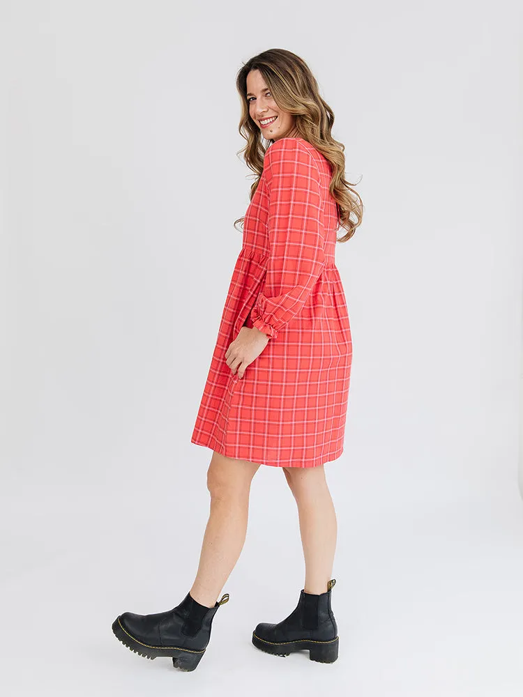 Nico Mini Dress - Red Plaid