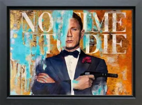 No Time To Die James Bond Hand Embellished Canvas by Sannib