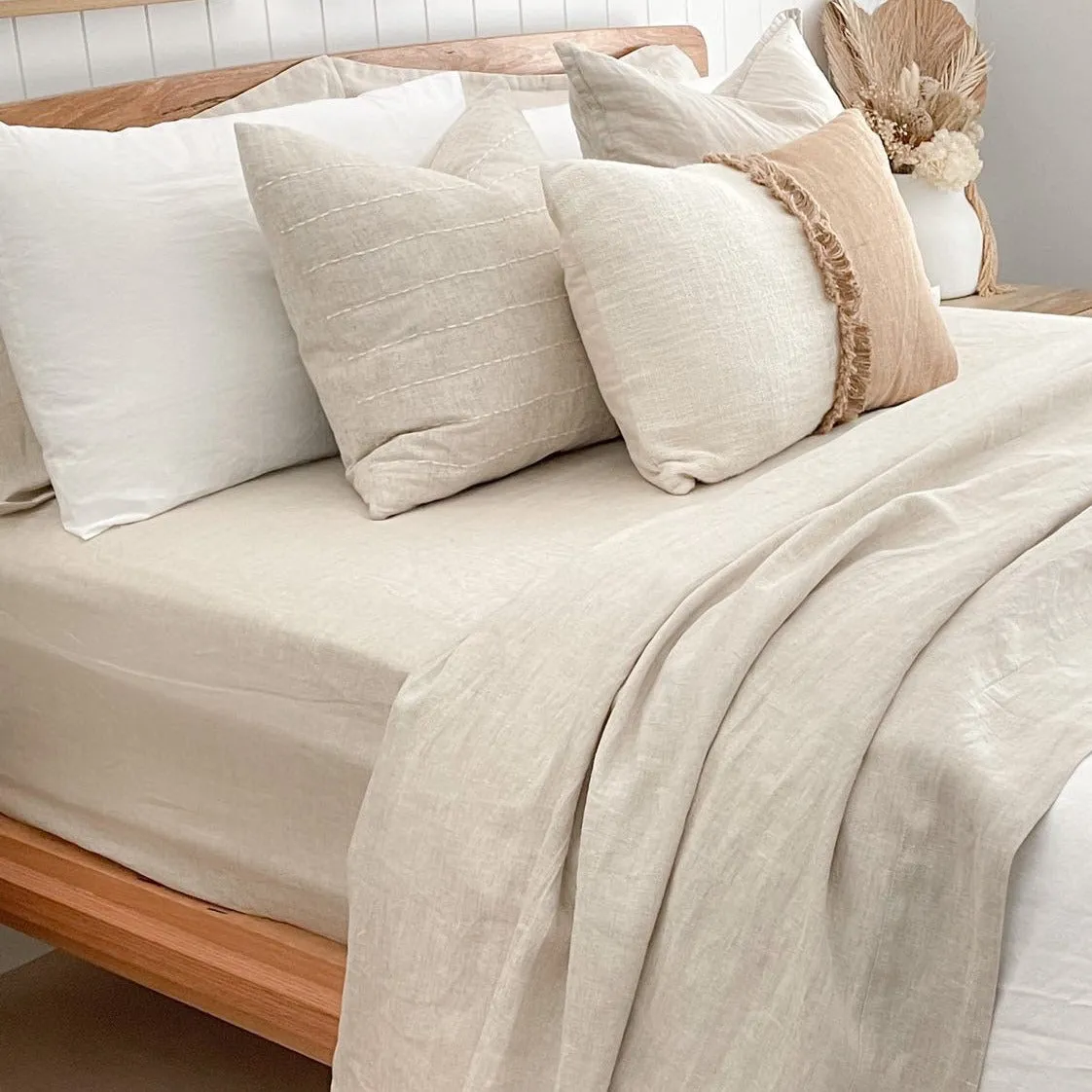 Oatmeal Linen Sheet Set