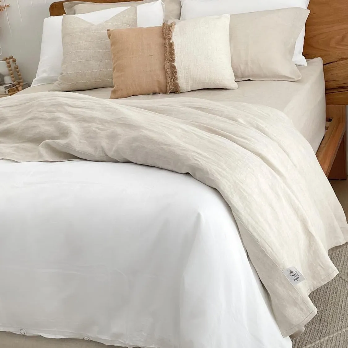 Oatmeal Linen Sheet Set