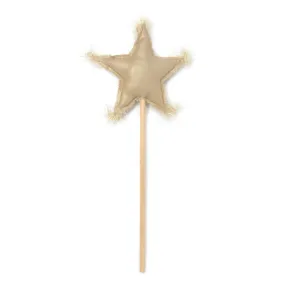 oh baby! Metallic Linen Star Wand - Gold