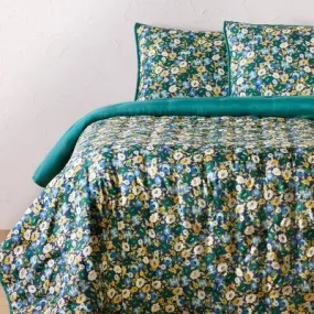 Open Box - Full/Queen Printed Floral Quilt and Sham Set Blue - Opalhouse designed with Jungalow