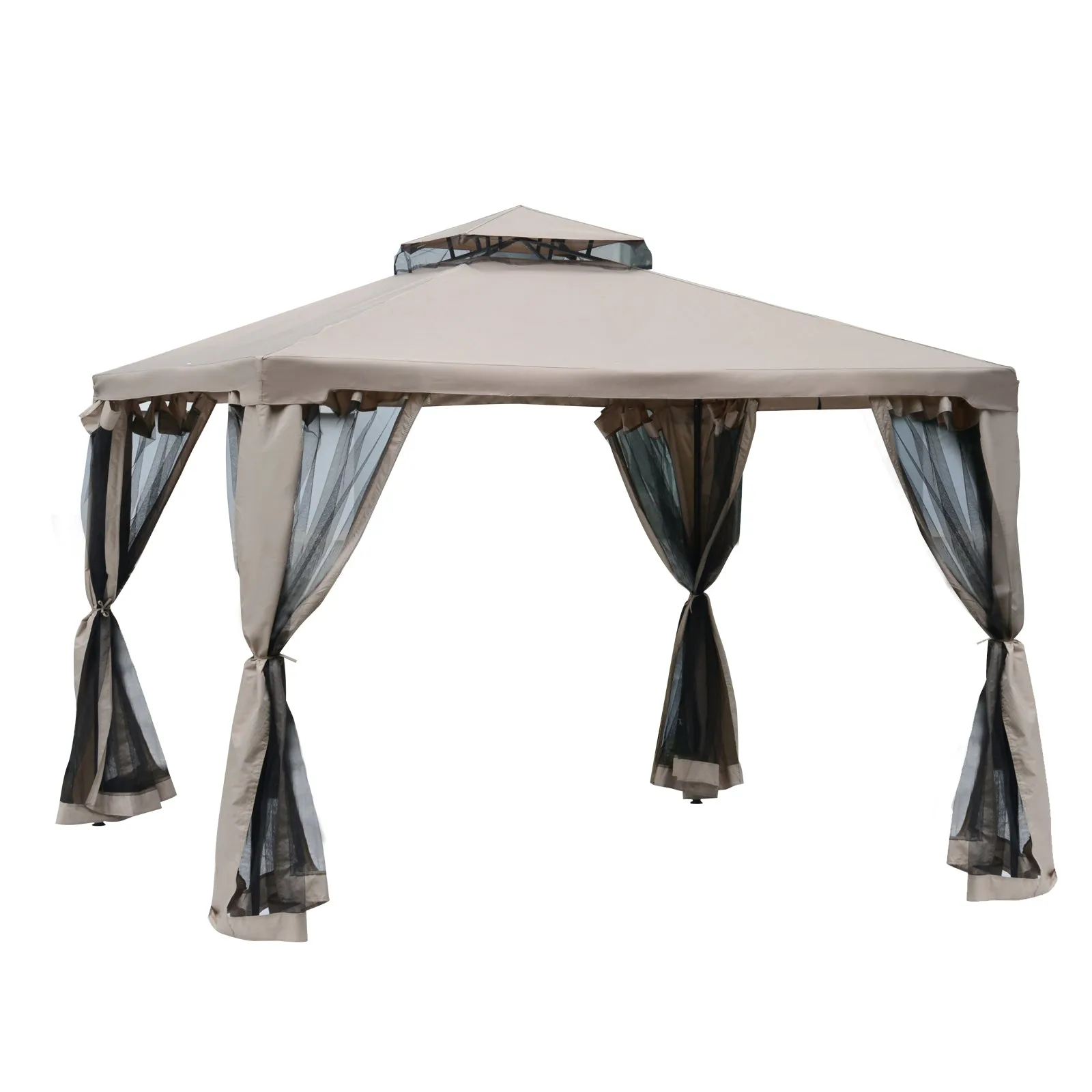 Outsunny Outdoor Gazebo 295L x 295W x 263Hcm-Taupe