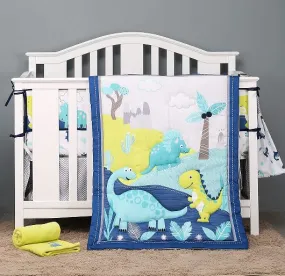 Palette Box 8-Pieces Bedding Set (Polyester) – Blue Dinosaur