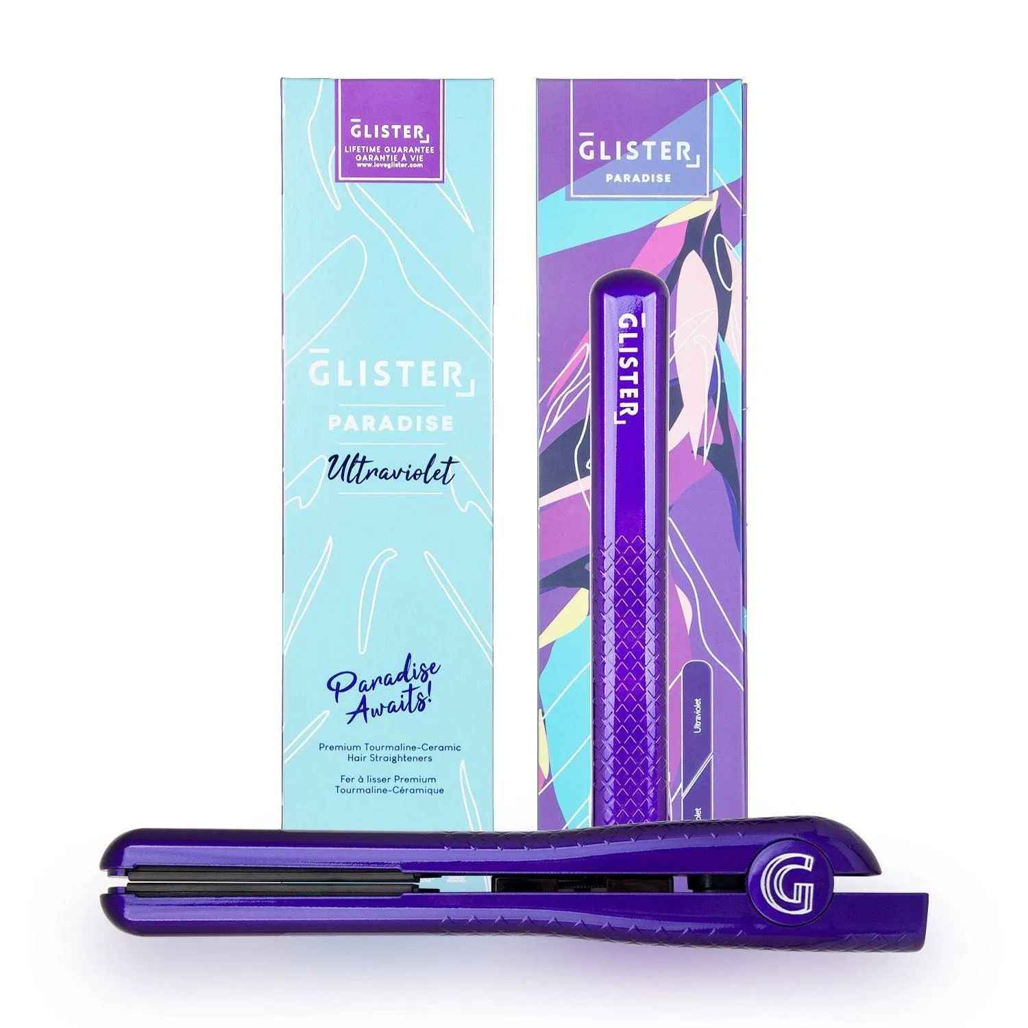 Paradise Flat Iron with Tourmaline Gemstone Infusion - Ultraviolet