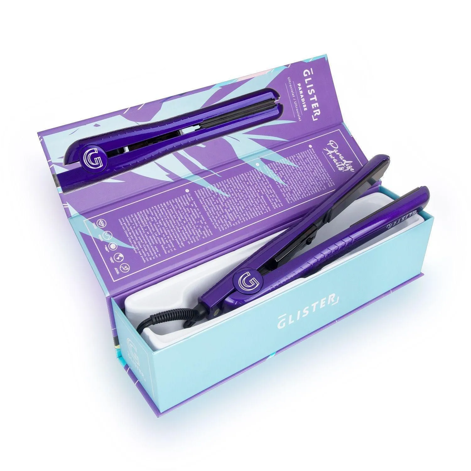 Paradise Flat Iron with Tourmaline Gemstone Infusion - Ultraviolet