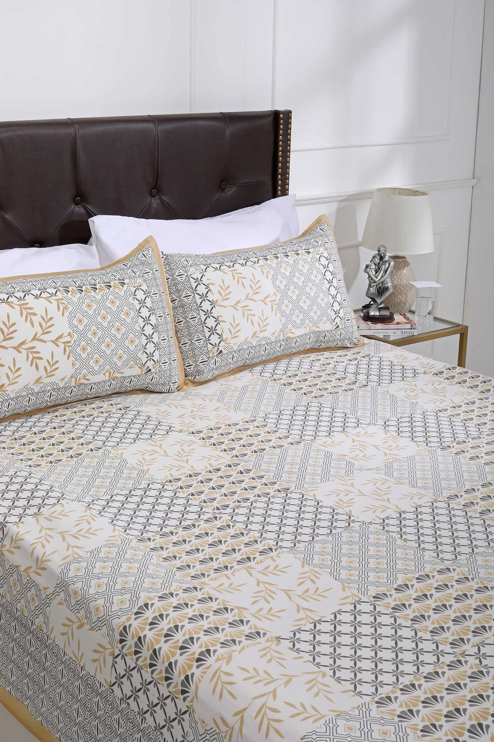 Patch Print Cotton Bedsheet