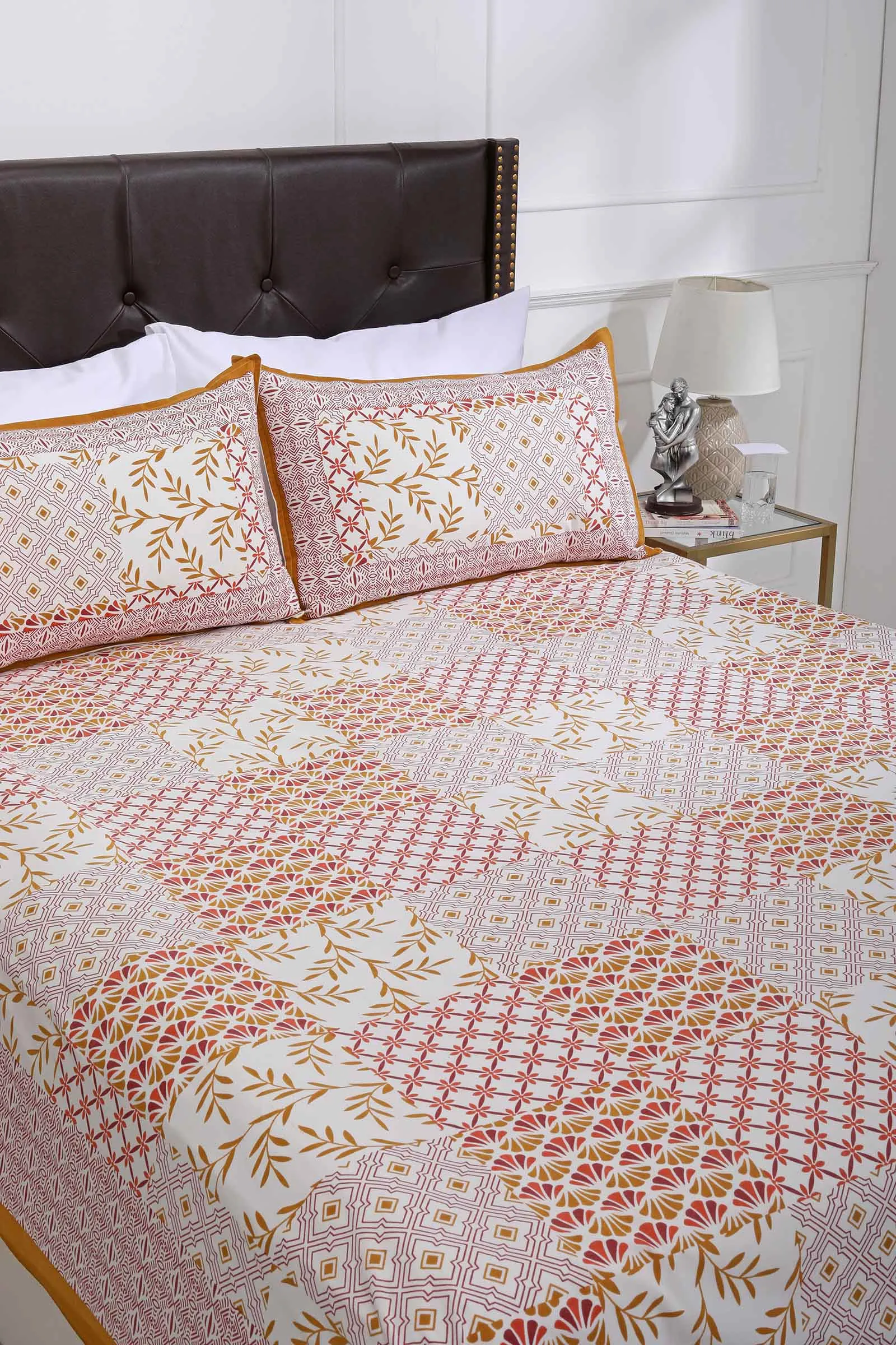 Patch Print Cotton Bedsheet