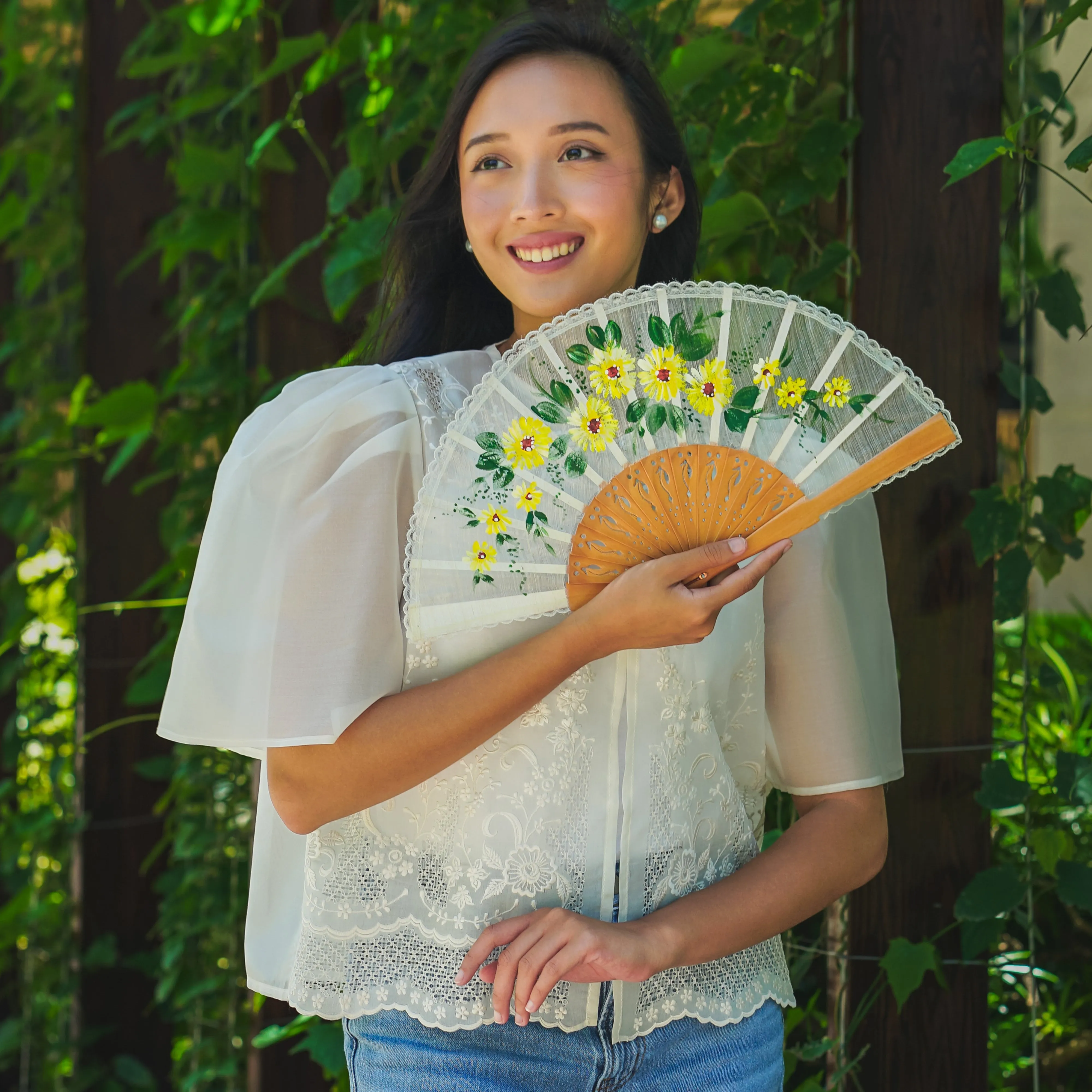 Pina Silk Hand Painted Fans