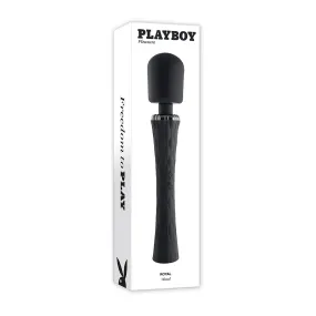 Playboy Royal Rechargeable Silicone Wand Vibrator Black