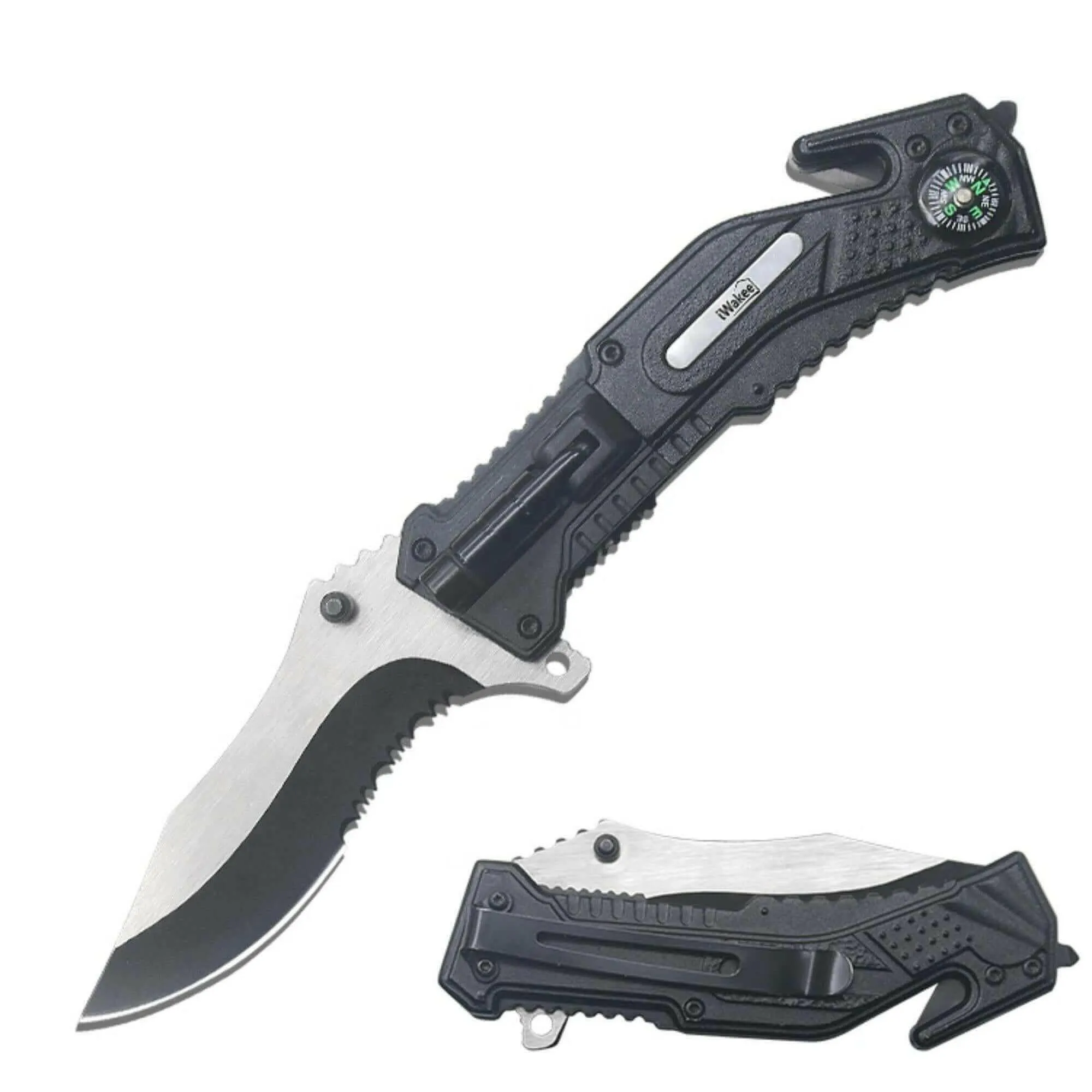 Pocket Knife with Clip Folding Knife Tactical Knife ( 5-in-1 )