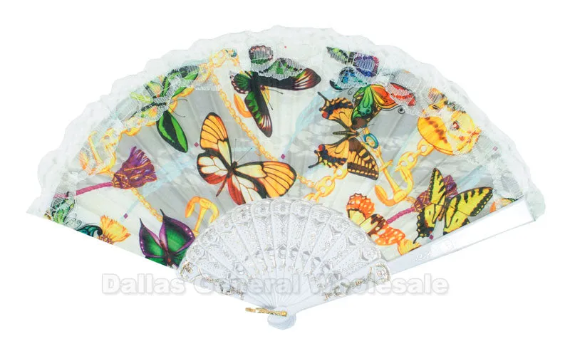 Printed Handheld Folding Fans Wholesale