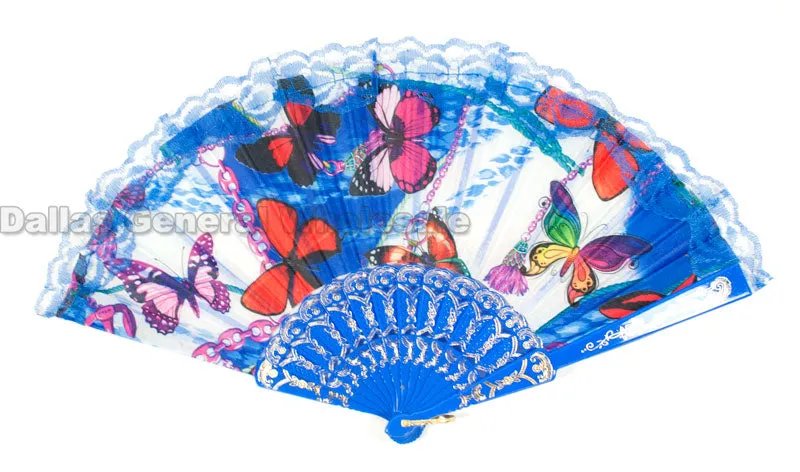 Printed Handheld Folding Fans Wholesale