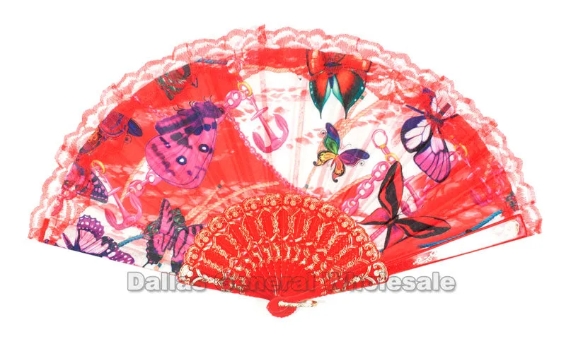 Printed Handheld Folding Fans Wholesale