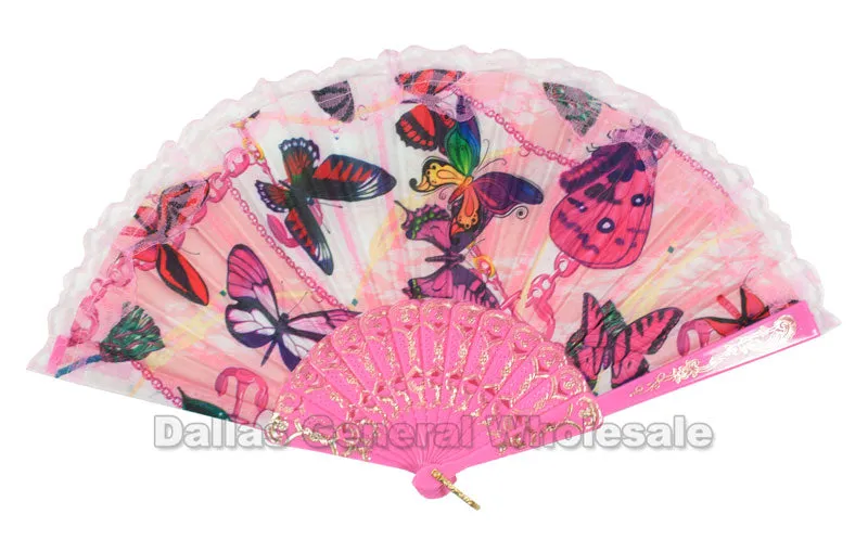 Printed Handheld Folding Fans Wholesale