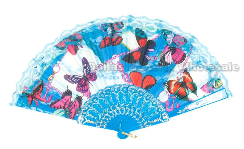 Printed Handheld Folding Fans Wholesale