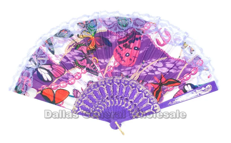 Printed Handheld Folding Fans Wholesale