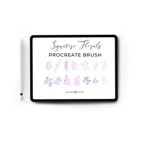 Procreate Stamp - Signature Floral Stamps   Ice Cream Palette