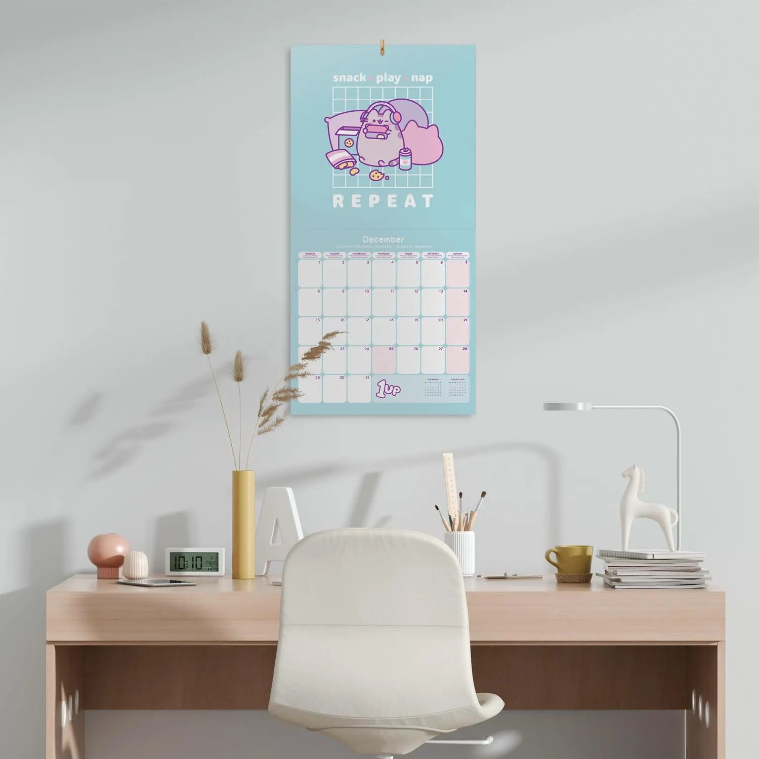 Pusheen Square Calendar 2025 - Gaming Edition