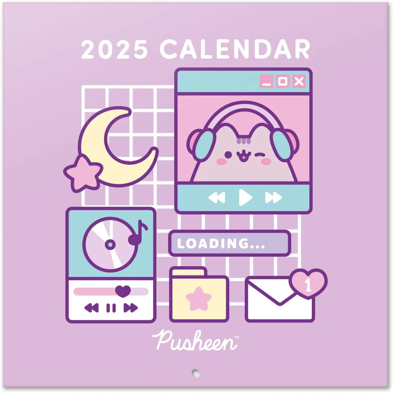 Pusheen Square Calendar 2025 - Gaming Edition